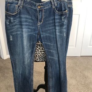 DKNY jeans with distress look multiple pockets